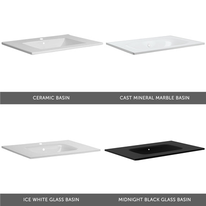 Crosswater Glide II 70 Wall Hung Vanity Unit with Glass Basin - 1 Tap Hole - Windsor Oak