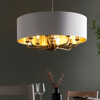 Bourton 8 Pendant Light Antique Brass 550