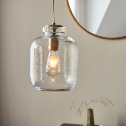 Primrose 1 Pendant Light Antique Brass