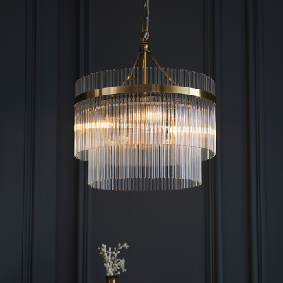 Marietta 3 Pendant Light Antique Brass