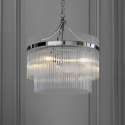 Salzburg 3 Pendant Light Bright Nickel