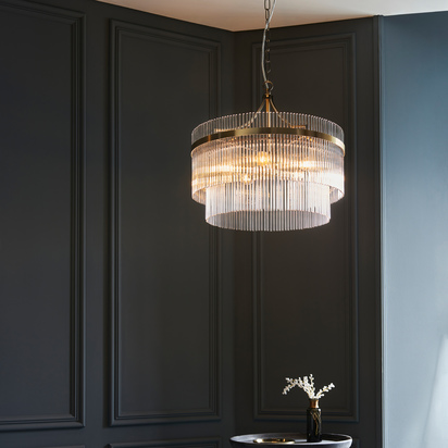 Marietta 5 Pendant Light Antique Brass
