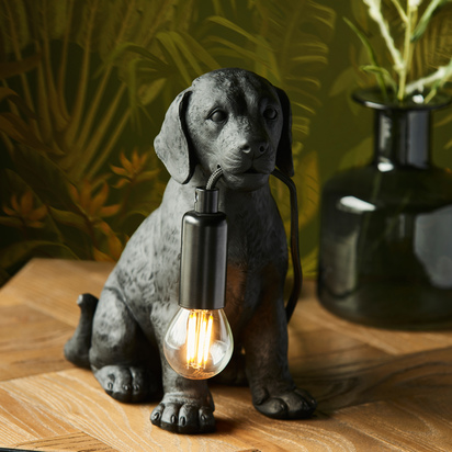 Amberwick Puppy Table Lamp Black