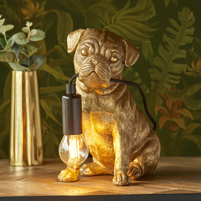Ashford Puppy Table Lamp Vintage Gold