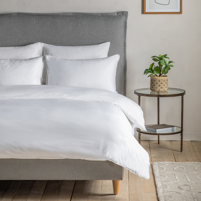 Lace 500tc Duvet Set White Double
