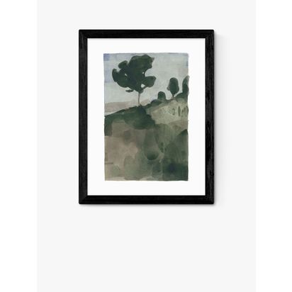 EAST END PRINTS Jörgen Hansson 'Slope II' Framed Print Black Frame | H83.40 x W63.40 x D2.20cm