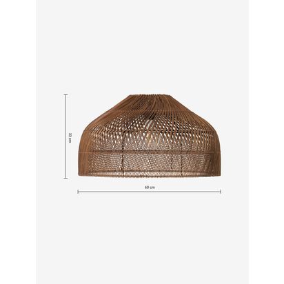 MADE Java XL Rattan Lampshade, Dark Natural Dark Natural | H33 x Dia.59.5cm