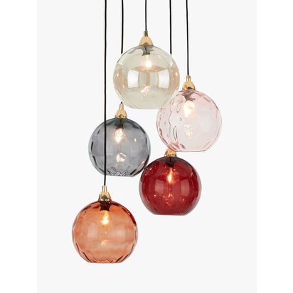 MADE Ilaria Cluster Ceiling Light, Pink Pink | H89 x W40 x D40cm