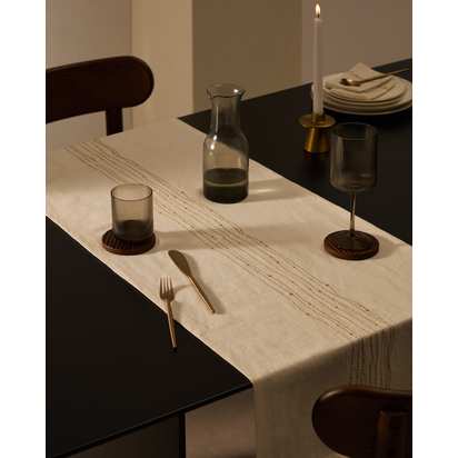 Aiko small gold-coloured aluminium candle holder