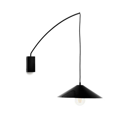 Kally wall lamp in a black painted finish UK adapter