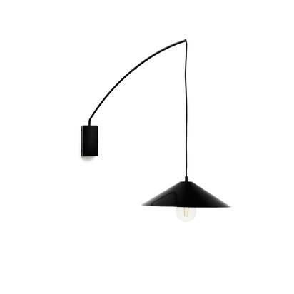 Kally wall lamp in a black painted finish UK adapter