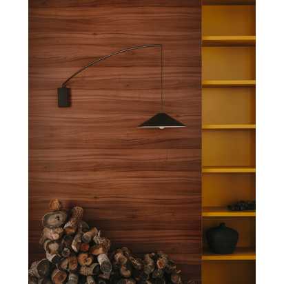 Kally wall lamp in a black painted finish UK adapter