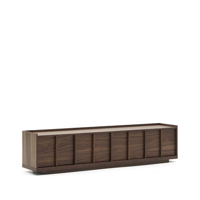 Onix TV stand with a walnut veneer in a dark finish, 200 x 45 cm FSC Mix Credit