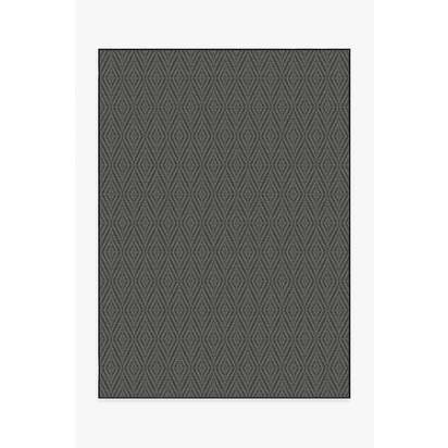 Halo Diamond Grey Outdoor Rug - 150 x 215 cm - Rug + Pad System