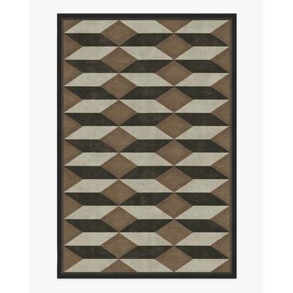 Oak Black & Camel Flatwoven Rug by Martyn Lawrence Bullard - 185 x 275 cm - Rug + Pad System