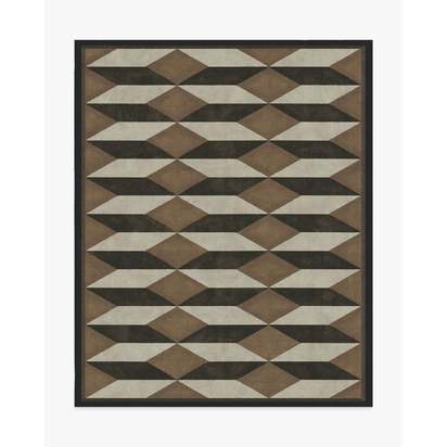 Oak Black & Camel Flatwoven Rug by Martyn Lawrence Bullard - 245 x 305 cm - Rug + Pad System