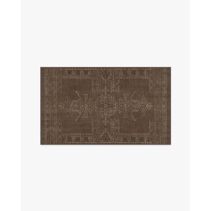 Amira Brown Flatwoven Rug by Martyn Lawrence Bullard - 90 x 150 cm - Rug + Pad System