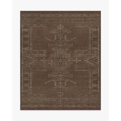 Amira Brown Flatwoven Rug by Martyn Lawrence Bullard - 245 x 305 cm - Rug + Pad System
