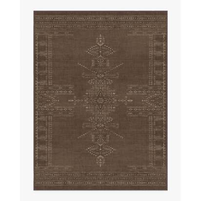 Amira Brown Flatwoven Rug by Martyn Lawrence Bullard - 275 x 365 cm - Rug + Pad System