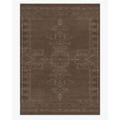Amira Brown Flatwoven Rug by Martyn Lawrence Bullard - 305 x 425 cm - Rug + Pad System