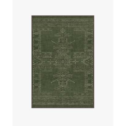 Amira Green Flatwoven Rug by Martyn Lawrence Bullard - 120 x 185 cm - Rug + Pad System