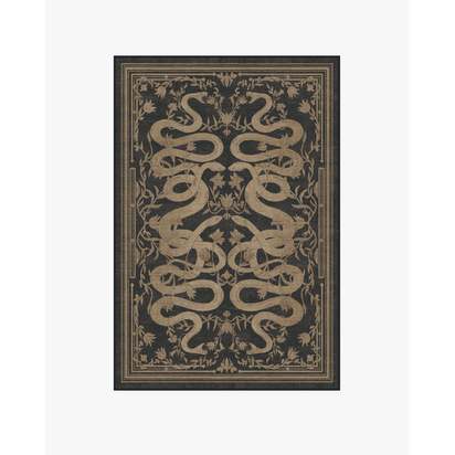 Sumaya Soft Black Flatwoven Rug by Martyn Lawrence Bullard - 120 x 185 cm - Rug + Pad System
