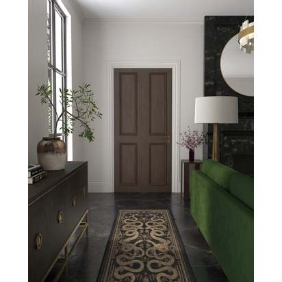 Sumaya Soft Black Flatwoven Rug by Martyn Lawrence Bullard - 120 x 185 cm - Rug + Pad System