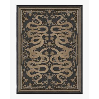 Sumaya Soft Black Flatwoven Rug by Martyn Lawrence Bullard - 275 x 365 cm - Rug + Pad System