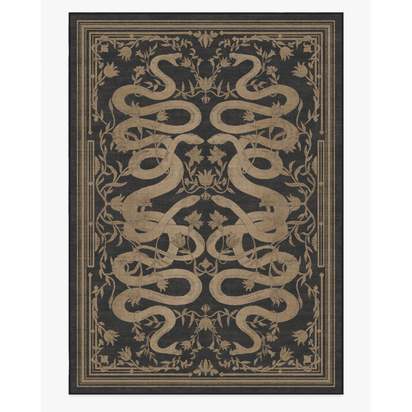 Sumaya Soft Black Flatwoven Rug by Martyn Lawrence Bullard - 305 x 425 cm - Rug + Pad System
