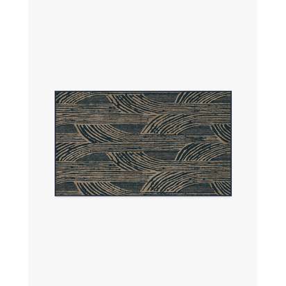 Beni Blue Flatwoven Rug by Martyn Lawrence Bullard - 90 x 150 cm - Rug + Pad System