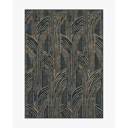 Beni Blue Flatwoven Rug by Martyn Lawrence Bullard - 150 x 215 cm - Rug + Pad System
