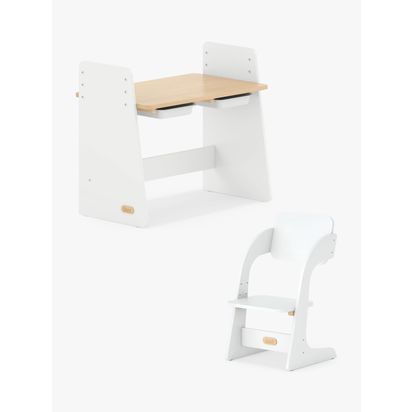 Boori Kids' Natty Desk and Chair Study Set White/Almond | H80 x W94 x D56cm