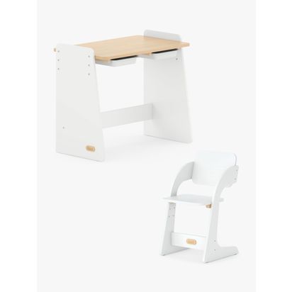Boori Kids' Natty Desk and Chair Study Set White/Almond | H80 x W94 x D56cm