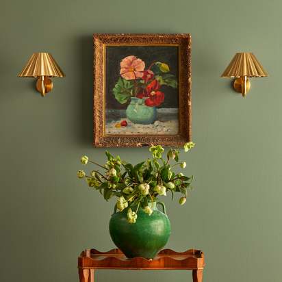 Twinky rechargeable wall light in antique brass