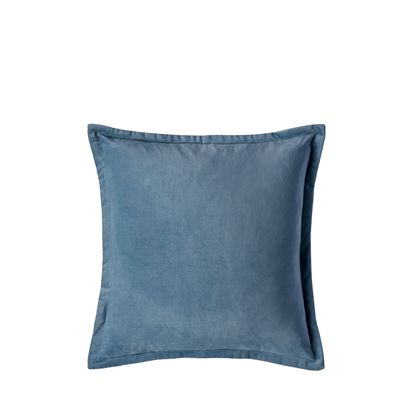 Laura Ashley Hanya Sage Leaf Square Cushion Dark Seaspray Blue | H10 x W45 x D45cm