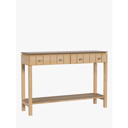 Laura Ashley Braystone 2 Drawer Console Table, Washed Oak Washed Oak | H83.00cm * W120.00cm * D34.00cm