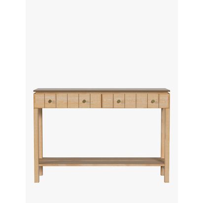 Laura Ashley Braystone 2 Drawer Console Table, Washed Oak Washed Oak | H83.00cm * W120.00cm * D34.00cm
