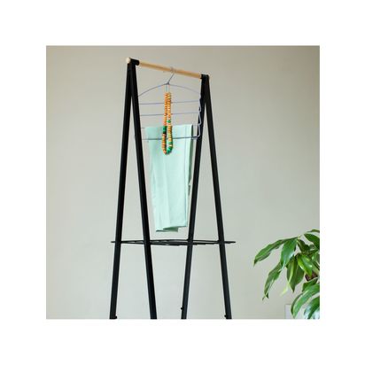 Brabantia Soft Touch Trouser Hanger, Black/White Black/White | W41.5 x L44.5 when fully extended