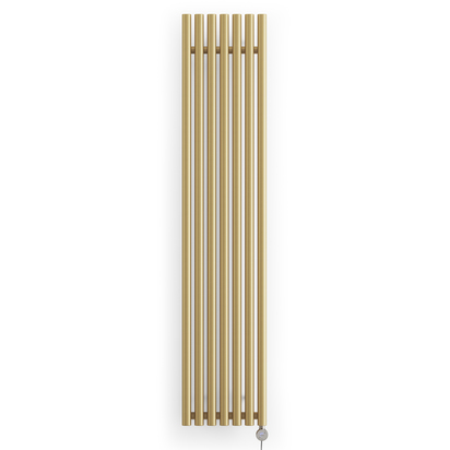 Terma Rolo Room E Single Panel 1800 x 370mm Electric Radiator with MOA Blue Heating Element - Brass