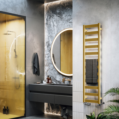 Terma Vivo Heated Towel Rail - 1390 x 300mm - Brass