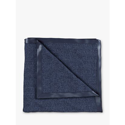 Bedeck of Belfast Freya Wool Throw, Midnight Blue Blue Midnight | H200 x W150 x D1cm