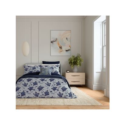 Bedeck of Belfast Freya Wool Throw, Midnight Blue Blue Midnight | H200 x W150 x D1cm