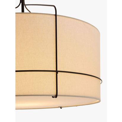 west elm Shaw Pendant Ceiling Light, White White White | H163 x Dia.66cm