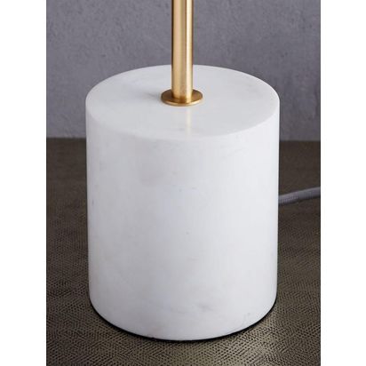 west elm Sphere + Stem Table Lamp, White White White | H56 x W22 x D22cm