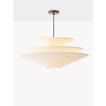 west elm Gull Pendant Ceiling Light, White White White | H239 x W81 x D81cm