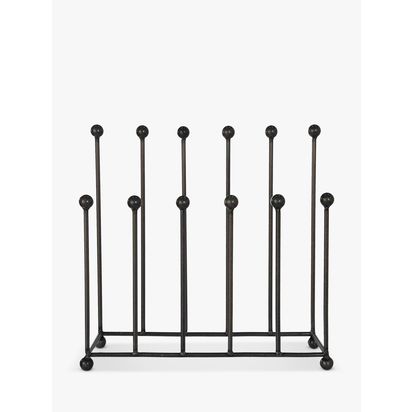 Garden Trading Farringdon Metal Welly Stand, Dark Grey Black | H52 x W54 x D20cm