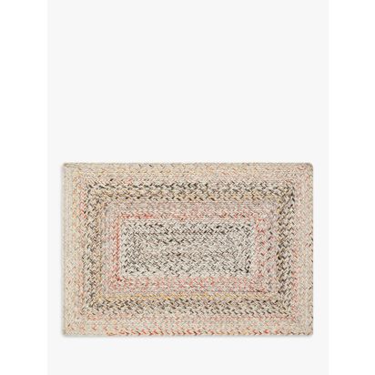 John Lewis Braided Textured Door Mat Multi | L40 x W60cm