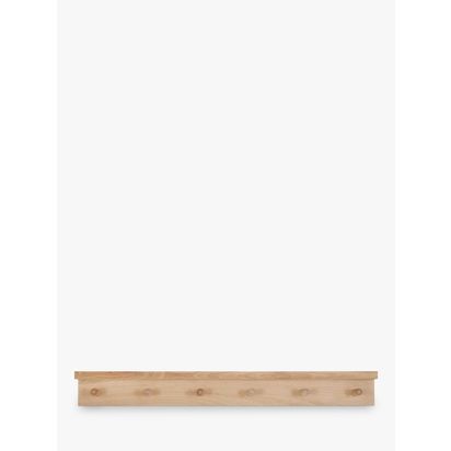 Garden Trading Hambledon Peg Shelf,  Natural Natural | H9 x W9 x D80cm