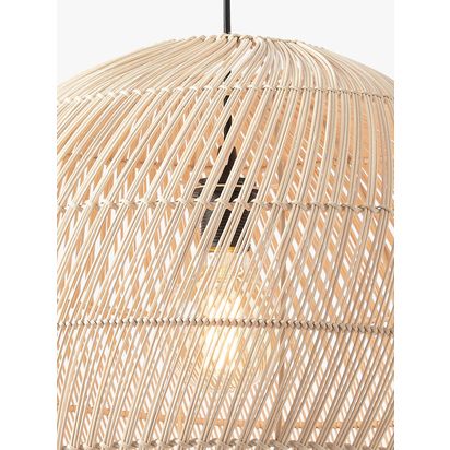 MADE Java Round Ceiling Shade, Natural Light Natural | H48.50 x W50 x D50cm
