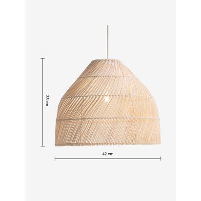 MADE Java Tapered Ceiling Shade, Natural Light Natural | H34 x W41.50 x D41.50cm